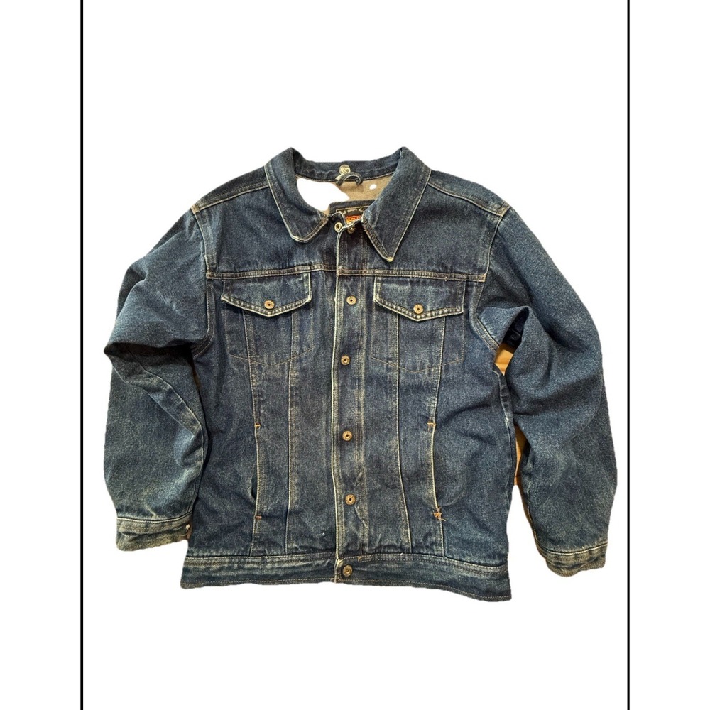 Route 66 Boys Denim Jacket Blue 100% Cotton Size 10/12 - lined for extra warmth